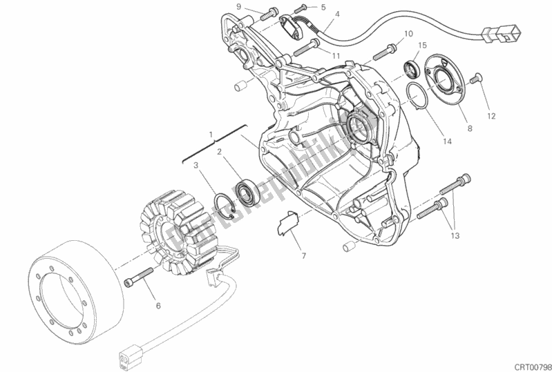 All parts for the Generator Cover of the Ducati Scrambler Flat Track Thailand USA 803 2020